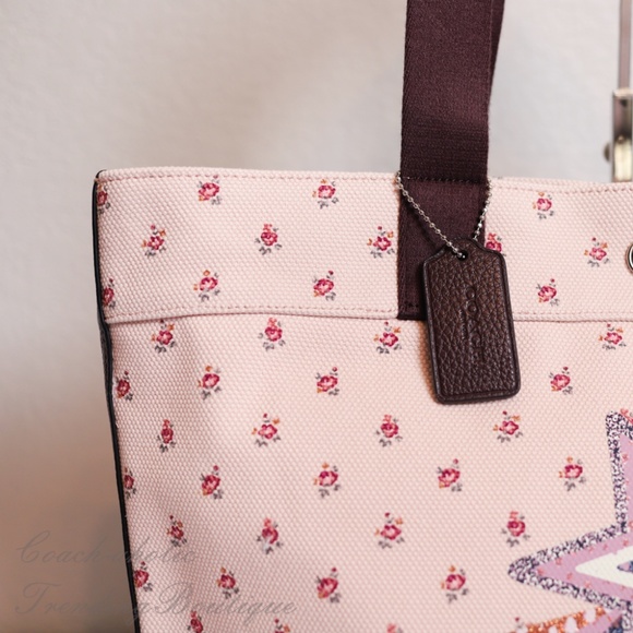 NWT Coach F55598 Tote with Floral Ditsy Print And Star